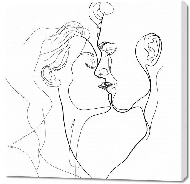 Obraz 90x90cm Splot Linii i Miłości zdjęcie 1