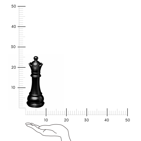 Dekoracja Szachy Hetman czarny 25,5cm zdjęcie 2