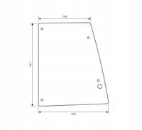 Szyba drzwi górna New Holland LB, Case SR 85801626
