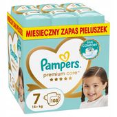 Pampers Premium Care Rozmiar 7 108 szt. 15+ kg, Pieluszki