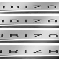 Listwa progowa SEAT IBIZA MK5 KJ Stal nierdzewna 304 połysk z czarnymi lite