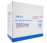 KOMPRESY GAZIKI JAŁOWE Z GAZY STERYLNE 10 x 10cm 150 szt.