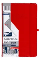 Jazz Kalendarz A5 Dzienny Czerwony 2026