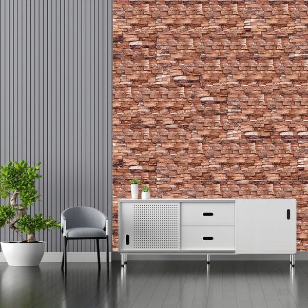 x10 PANEL PANELE ŚCIENNE 3D SAMOPRZYLEPNE TAPETA CEGŁA PŁYTA KASETON zdjęcie 9