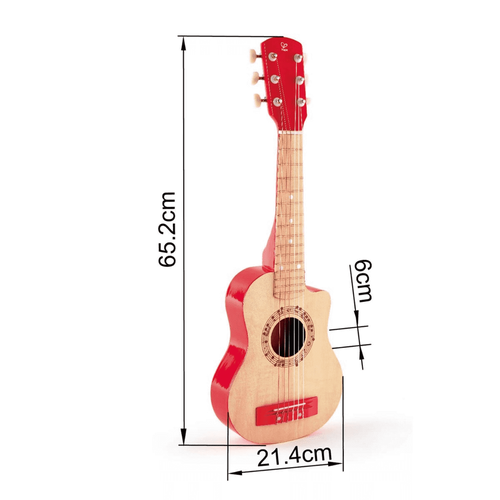 HAPE Drewniana gitara Czerwony płomień na Arena.pl