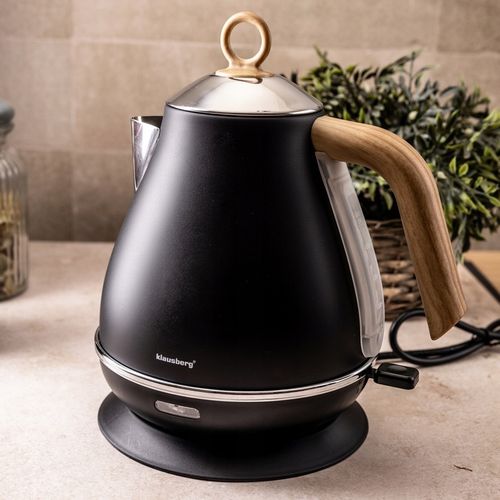 Czajnik elektryczny Bezprzewodowy OBROTOWY 1,7 Lit Stalowy KLAUSBERG Czarny na Arena.pl