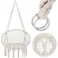 KRZESŁO FOTEL WISZĄCY OGRODOWY BOCIANIE GNIAZDO HUŚTAWKA BOHO DO DOMU BUJAK