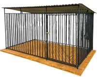 Kojec dla psa 3x2m - Podłoga drewniana - Dach spad w tył TS862