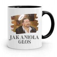 Kubek Czarny Śmieszny Zabawny Jak Anioła Głos Z Nadrukiem Ze Zdjęciem