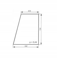 szyba drzwi górna ciągnika URSUS C-360, MF-235, MF-255 Kabina Smolniki Koja
