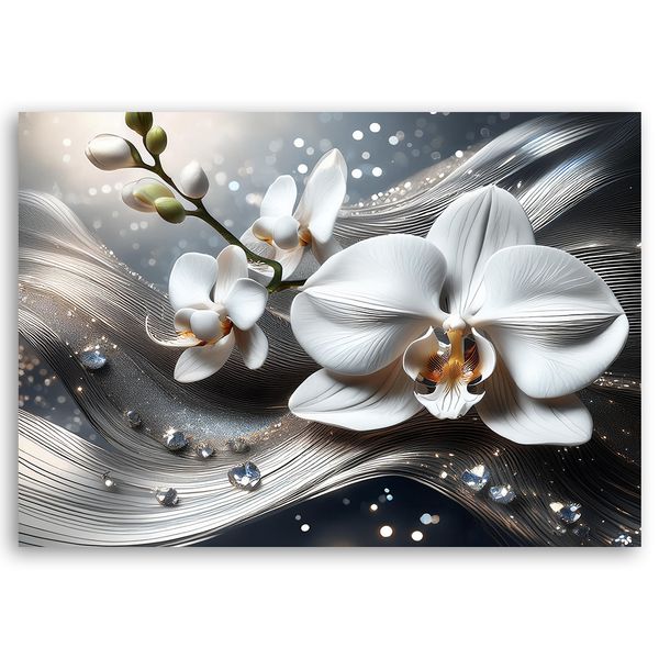 Obraz na płótnie, Abstrakcja 3D Orchidea 100x70 zdjęcie 1