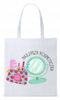 Dla Kosmetyczki Na Prezent Torba Eco Biała Shopper Z Nadrukiem Ze Zdjęciem