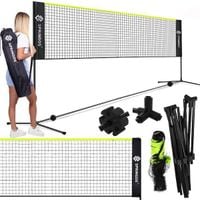 Siatka do gry w badmintona 400 cm z stelażem i pokrowcem