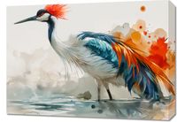 Obraz 70x50cm Żuraw w Akwareli