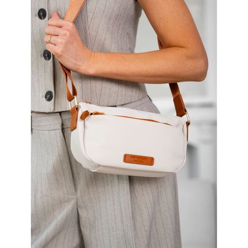 nylonowa torebka damska w brązowo-beżowym kolorze - peterson na Arena.pl