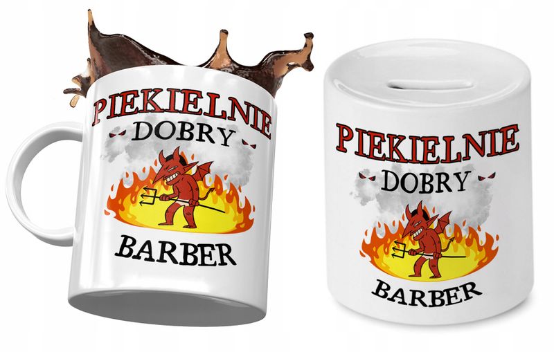 Dla Barbera Zestaw Kubek + Skarbonka Na Prezent Z Nadrukiem Ze Zdjęciem zdjęcie 1