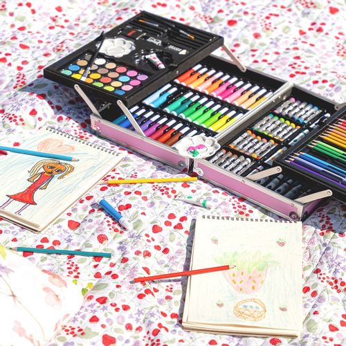 Zestaw Artystyczny, walizka z lamą, 145 elementów RAGI - RÓŻOWY na Arena.pl