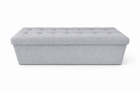 Pufa siedzisko z pojemnikiem pikowana salon przedpokój 110x40x40 szara SIT