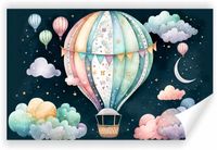 Fototapeta PREMIUM STRUKTURA ZMYWALANA tapeta dziecięca balon na niebie