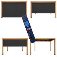 pergola ogrodowa 3x4 m aluminiowa 4 kurtyny boczne oświetlenie led pilot