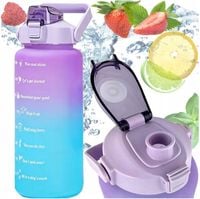 BUTELKA MOTYWACYJNA BIDON NA WODĘ NA SIŁOWNIĘ DO SZKOŁY MIARKA 2000ml 2L