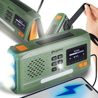 RADIO NA KORBKĘ przenośne solarne dynamo awaryjne LATARKA Powerbank 4500mAh