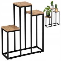 KWIETNIK STOJĄCY METALOWY Z PÓŁKAMI STOJAK NA KWIATY LOFT 3 POZIOMY 67