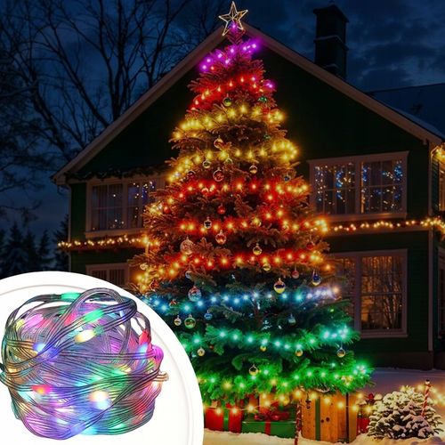 INTELIGENTNE Lampki Choinkowe 200LED SMART FLASH Bluetooth Apka PILOT 20m na Arena.pl