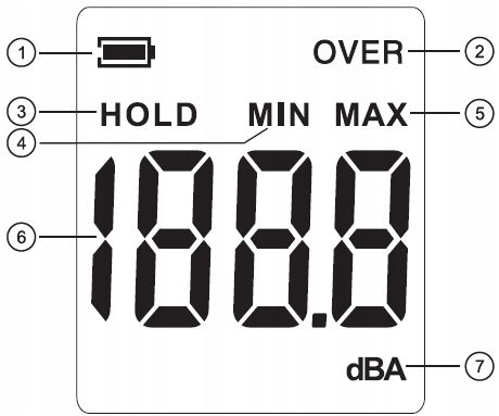 SONOMETR DECYBELOMIERZ CYFROWY MIERNIK NATĘŻENIA POZIOMU DŹWIĘKU HAŁASU LCD zdjęcie 4