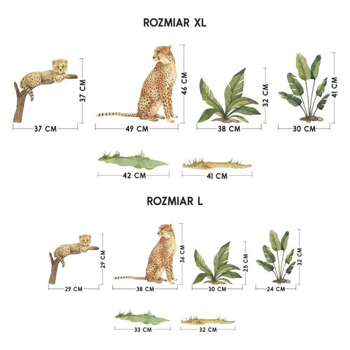Naklejki Zestaw Gepardy DK431 L na Arena.pl