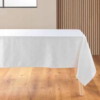 OBRUS NA STÓŁ BEŻOWY ŻAKARDOWY ZE SREBRNYM ZDOBIENIEM YARN 140 X 250 CM