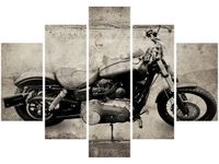 105CM 150CM OBRAZ 5 ELEM HARLEY DAVIDSON DRUK