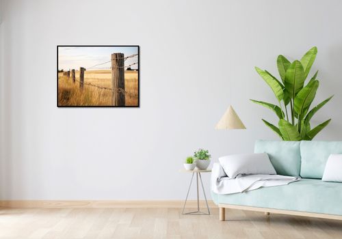 Plakat 80x60cm Płot na Polu na Arena.pl