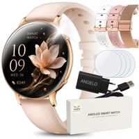 SMARTWATCH DAMSKI ZEGAREK AMOLED ROZMOWY BLUETOOTH IP68 SPORT PULS MENU PL