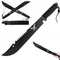 DUŻA CZARNA MACZETA BIWAKOWA SURVIVALOWA 50 CM MIECZ TURYSTYCZNA