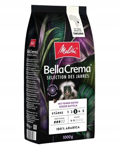 Kawa ziarnista MELITTA BELLACREMA SELECTION 1kg | 100% Arabica z Tanzanii zdjęcie 1