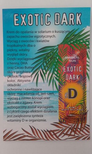 MAGICAL SUN EXOTIC DARK Z VIT. D BRONZER NOWOŚĆ ! na Arena.pl