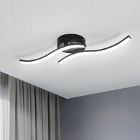 LAMPA SUFITOWA LED LAMPA WISZACA CZARNA 6500K NOWOCZESNA DO SALONU