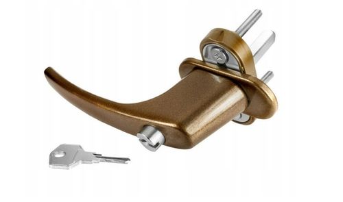 Klamka balkonu Okienna z Kluczem zamkiem ZŁOTA F4 na Arena.pl