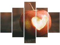 70 100CM OBRAZ 5 ELEM SERDUSZKO DRUK PŁÓTNO