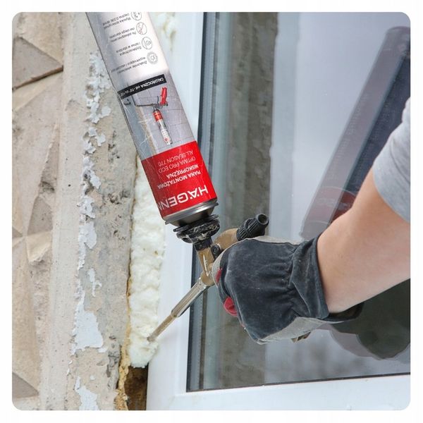 Zestaw - Piana Pianka Montażowa Pistoletowa zimowa Niskoprężna PRO ECO 750 zdjęcie 11