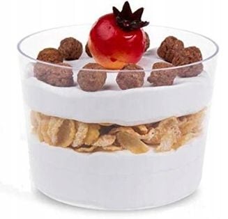 POJEMNIKI PUCHARKI DO DESERÓW NA DESER KUBECZKI DUŻE OKRĄGŁE 250ML na Arena.pl