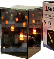 Latarenka Lustrzany Płomień 3D 15 cm Sześcian Subito