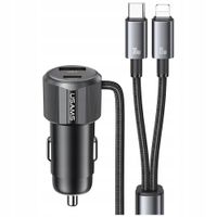 Ładowarka samochodowa USAMS YT Series CC287 66W 1xUSB-A 1xUSB-C + kabel 2w1