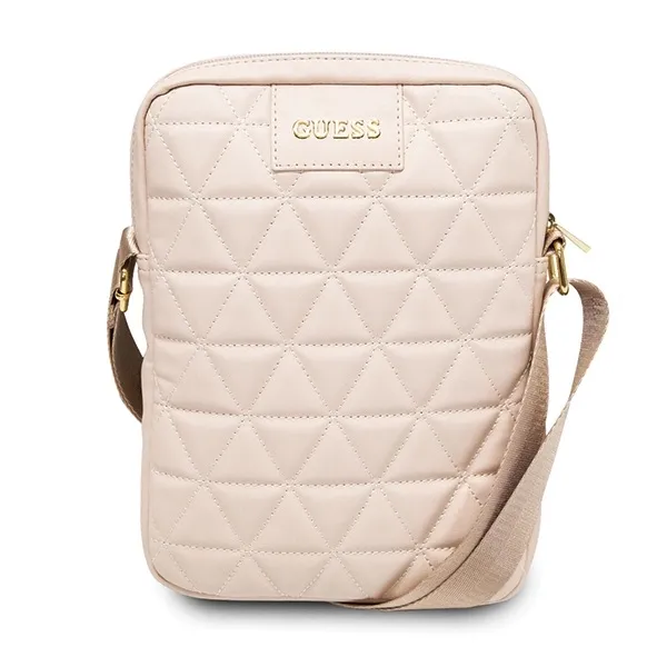 Torba Guess Quilted na tablet 10" - różowa zdjęcie 1