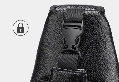 Elegancka nerka pojemna saszetka na ramię torba plecak ekoskóra usb czarna na Arena.pl