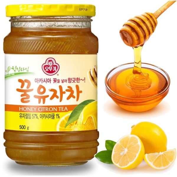 Koreańska Herbata Yuzu Cytrynowa z Miodem Rozgrzewająca Tea 500g OTTOGI zdjęcie 1
