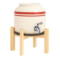 Ceramiczny dystrybutor wody CD-02 Czerwony Zestaw Elit-2 Silver Podstawka