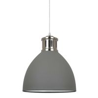Industrialna LAMPA wisząca LOLA MD-HN8100-GR+S.NICK Italux metalowa OPRAWA zwis kopuła loft szara