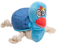 Zabawka dla psa niebieski kogut do przeciągania z piszczałką 22×14,5×18cm